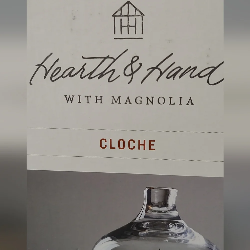 Hearth & Hand Magnolia Glass Dome Cloche With Box 12 Inch New decor New